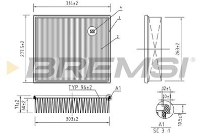 BREMSI FA1252 Číslo výrobce: AA1252. EAN: 8050141078606.