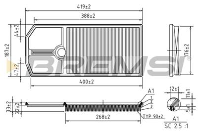 BREMSI FA1258 Číslo výrobce: AA1258. EAN: 8050141078668.
