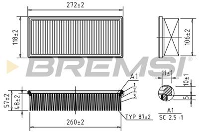 BREMSI FA1353 Číslo výrobce: AA1353. EAN: 8050141079009.