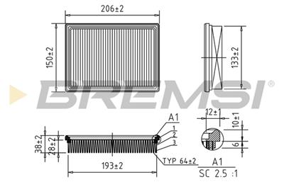 BREMSI FA1407 Číslo výrobce: AA1407. EAN: 8050141079443.