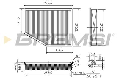 BREMSI FA1570 Číslo výrobce: AA1570. EAN: 8050141079467.