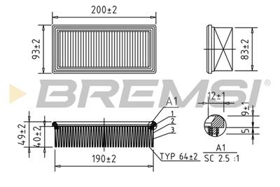 BREMSI FA1594 Číslo výrobce: AA1594. EAN: 8050141079696.