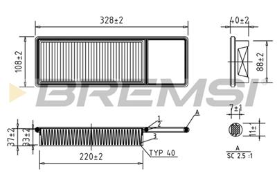 BREMSI FA1705 Číslo výrobce: AA1705. EAN: 8050141080807.