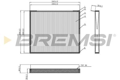BREMSI FC0917C Číslo výrobce: AB0917C. EAN: 8050141087288.