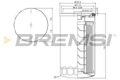 BREMSI FE1314 Číslo výrobce: SE1314. EAN: 8050141091551.