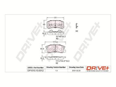 Dr!ve+ DP1010.10.0012 Číslo výrobce: DBP0012. EAN: 5907714158445.