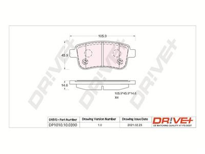 Dr!ve+ DP1010.10.0390 Číslo výrobce: DBP0390. EAN: 5907714160073.