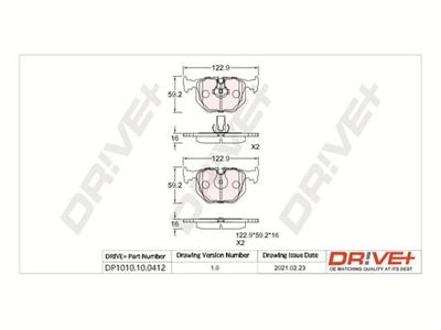 Dr!ve+ DP1010.10.0412 Číslo výrobce: DBP0412. EAN: 5907714160172.
