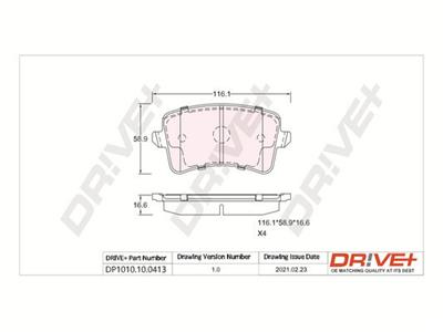 Dr!ve+ DP1010.10.0413 Číslo výrobce: DBP0413. EAN: 5907714160189.