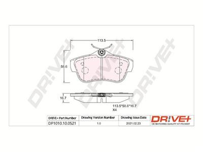 Dr!ve+ DP1010.10.0521 Číslo výrobce: DBP0521. EAN: 5907714160288.