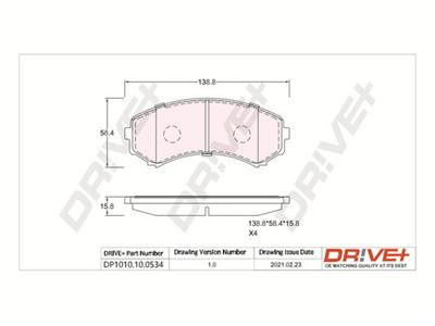 Dr!ve+ DP1010.10.0534 Číslo výrobce: DBP0534. EAN: 5907714160325.