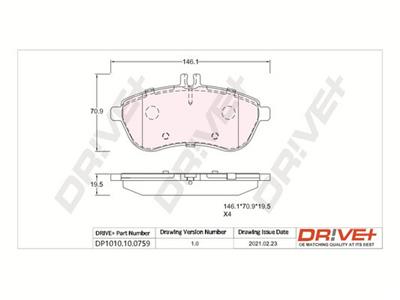 Dr!ve+ DP1010.10.0759 Číslo výrobce: DBP0759. EAN: 5907714160554.