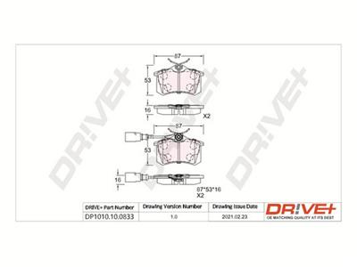 Dr!ve+ DP1010.10.0833 Číslo výrobce: DBP0833. EAN: 5907714160967.