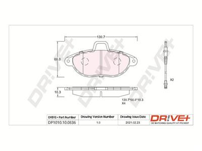 Dr!ve+ DP1010.10.0836 Číslo výrobce: DBP0836. EAN: 5907714160998.