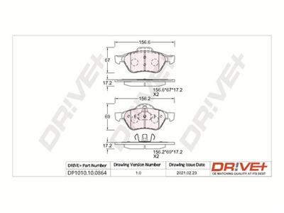 Dr!ve+ DP1010.10.0864 Číslo výrobce: DBP0864. EAN: 5907714161230.