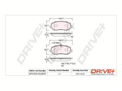 Dr!ve+ DP1010.10.0879 Číslo výrobce: DBP0879. EAN: 5907714161384.