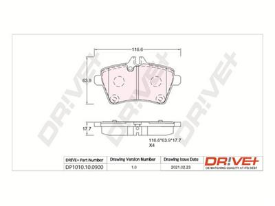 Dr!ve+ DP1010.10.0900 Číslo výrobce: DBP0900. EAN: 5907714161551.