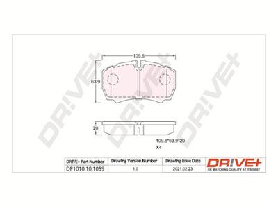 Dr!ve+ DP1010.10.1059 Číslo výrobce: DBP1059. EAN: 5907714162404.