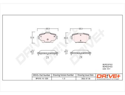 Dr!ve+ DP1010.10.1220 Číslo výrobce: DBP1220. EAN: 7640250074449.