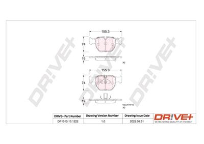 Dr!ve+ DP1010.10.1222 Číslo výrobce: DBP1222. EAN: 7640250074463.