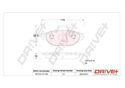 Dr!ve+ DP1010.10.1249 Číslo výrobce: DBP1249. EAN: 7640250074739.