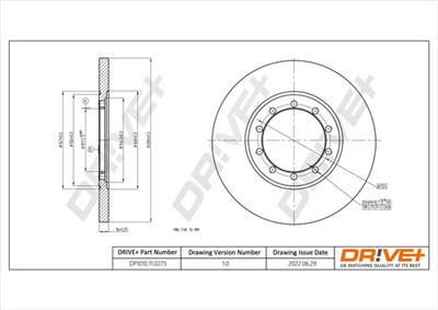 Dr!ve+ DP1010.11.0275 Číslo výrobce: DBD0275. EAN: 609843813275.