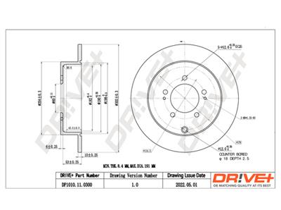 Dr!ve+ DP1010.11.0300 Číslo výrobce: DBD0300. EAN: 609843813527.
