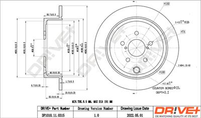 Dr!ve+ DP1010.11.0315 Číslo výrobce: DBD0315. EAN: 609843813671.