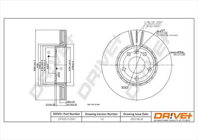 Dr!ve+ DP1010.11.0347 Číslo výrobce: DBD0347. EAN: 609843813992.
