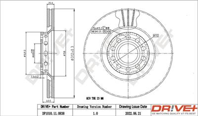 Dr!ve+ DP1010.11.0838 Číslo výrobce: DBD0838. EAN: 609843818904.