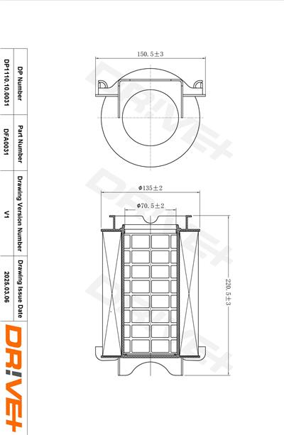 Dr!ve+ DP1110.10.0031 Číslo výrobce: DFA0031. EAN: 5907714164958.