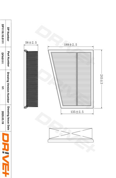 Dr!ve+ DP1110.10.0111 Číslo výrobce: DFA0111. EAN: 5907714165306.