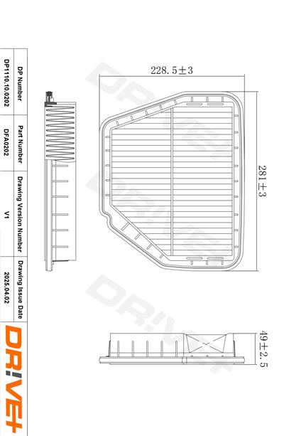 Dr!ve+ DP1110.10.0202 Číslo výrobce: DFA0202. EAN: 5907714151767.