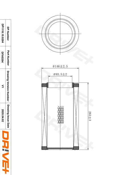 Dr!ve+ DP1110.10.0204 Číslo výrobce: DFA0204. EAN: 5907714151781.