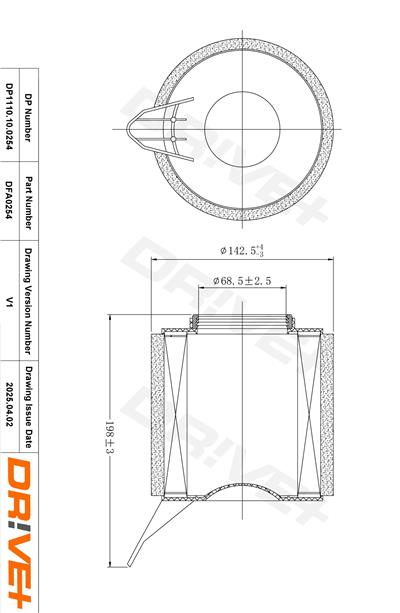 Dr!ve+ DP1110.10.0254 Číslo výrobce: DFA0254. EAN: 5907714169854.