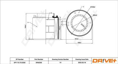 Dr!ve+ DP1110.10.0260 Číslo výrobce: DFA0260. EAN: 5907714169915.