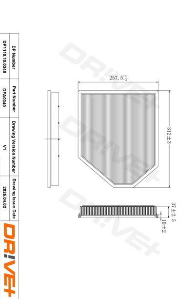 Dr!ve+ DP1110.10.0340 Číslo výrobce: DFA0340. EAN: 5907714170713.
