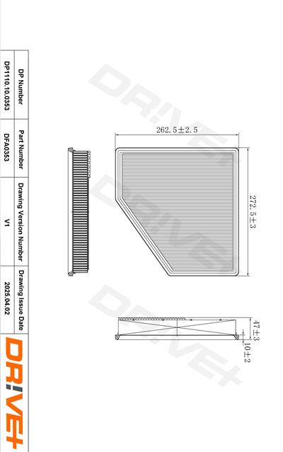 Dr!ve+ DP1110.10.0353 Číslo výrobce: DFA0353. EAN: 5907714170843.