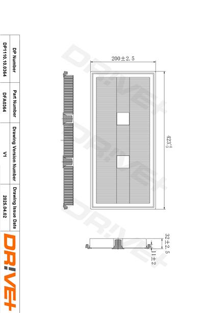 Dr!ve+ DP1110.10.0364 Číslo výrobce: DFA0364. EAN: 5907714170959.