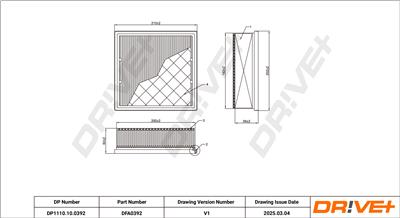 Dr!ve+ DP1110.10.0392 Číslo výrobce: DFA0392. EAN: 5907714171239.