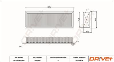 Dr!ve+ DP1110.10.0403 Číslo výrobce: DFA0403. EAN: 5907714171345.