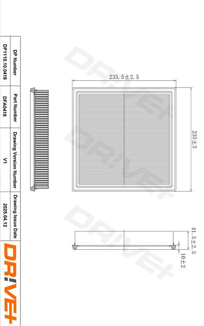 Dr!ve+ DP1110.10.0418 Číslo výrobce: DFA0418. EAN: 5907714171499.