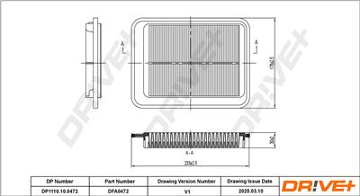 Dr!ve+ DP1110.10.0472 Číslo výrobce: DFA0472. EAN: 5907714172038.