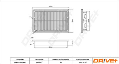 Dr!ve+ DP1110.10.0492 Číslo výrobce: DFA0492. EAN: 5907714172236.