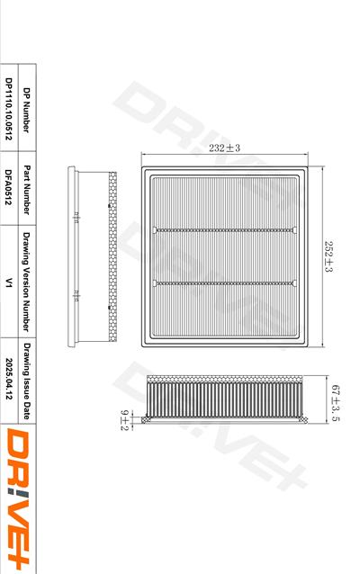 Dr!ve+ DP1110.10.0512 Číslo výrobce: DFA0512. EAN: 5907714172434.