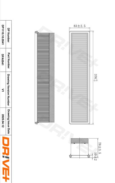 Dr!ve+ DP1110.10.0541 Číslo výrobce: DFA0541. EAN: 5907714172724.