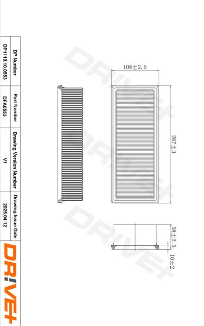 Dr!ve+ DP1110.10.0553 Číslo výrobce: DFA0553. EAN: 5907714172847.