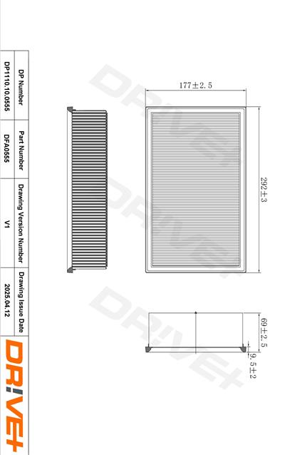 Dr!ve+ DP1110.10.0555 Číslo výrobce: DFA0555. EAN: 5907714172861.