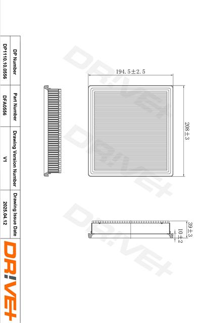 Dr!ve+ DP1110.10.0556 Číslo výrobce: DFA0556. EAN: 5907714172878.