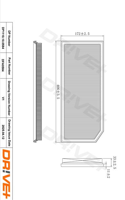 Dr!ve+ DP1110.10.0584 Číslo výrobce: DFA0584. EAN: 5907714173158.